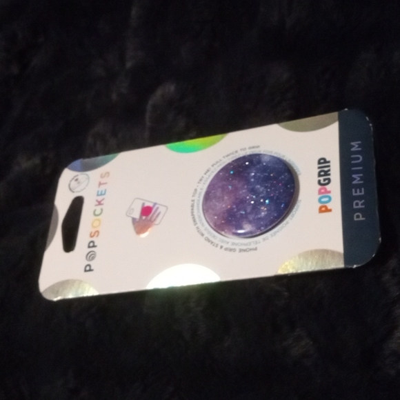 NWT PopSockets - PopGrip Premium Cell Phone Grip and Stand - 💜Glitter Nebula💜 - Picture 12 of 12